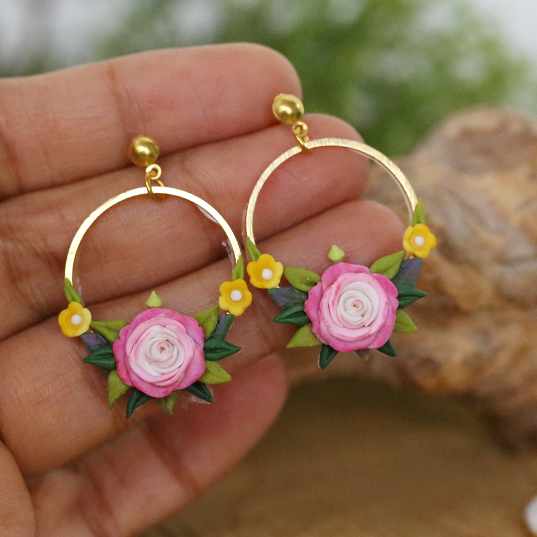 Gold Rose Plique-A-Jour Dreamweaver Hoop Earrings – ARK Fine Jewelry
