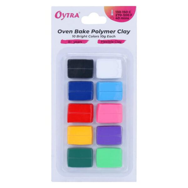 Oytra 10 Color Polymer Clay Oven Bake for Jewellery