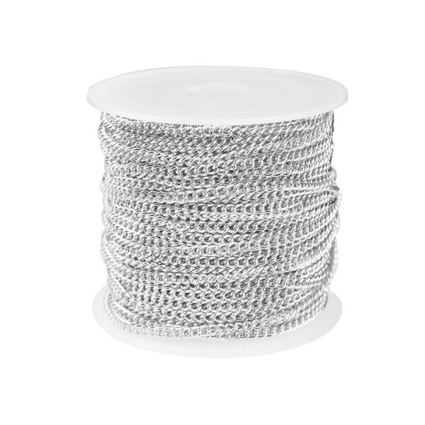 Polymer Clay Jewellery Making Metal Link Extender Chain Silver 10 Meter 2MM